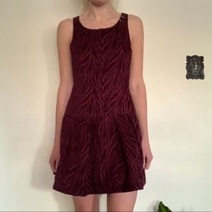 Free People Chenille Zebra DropWaist Dress